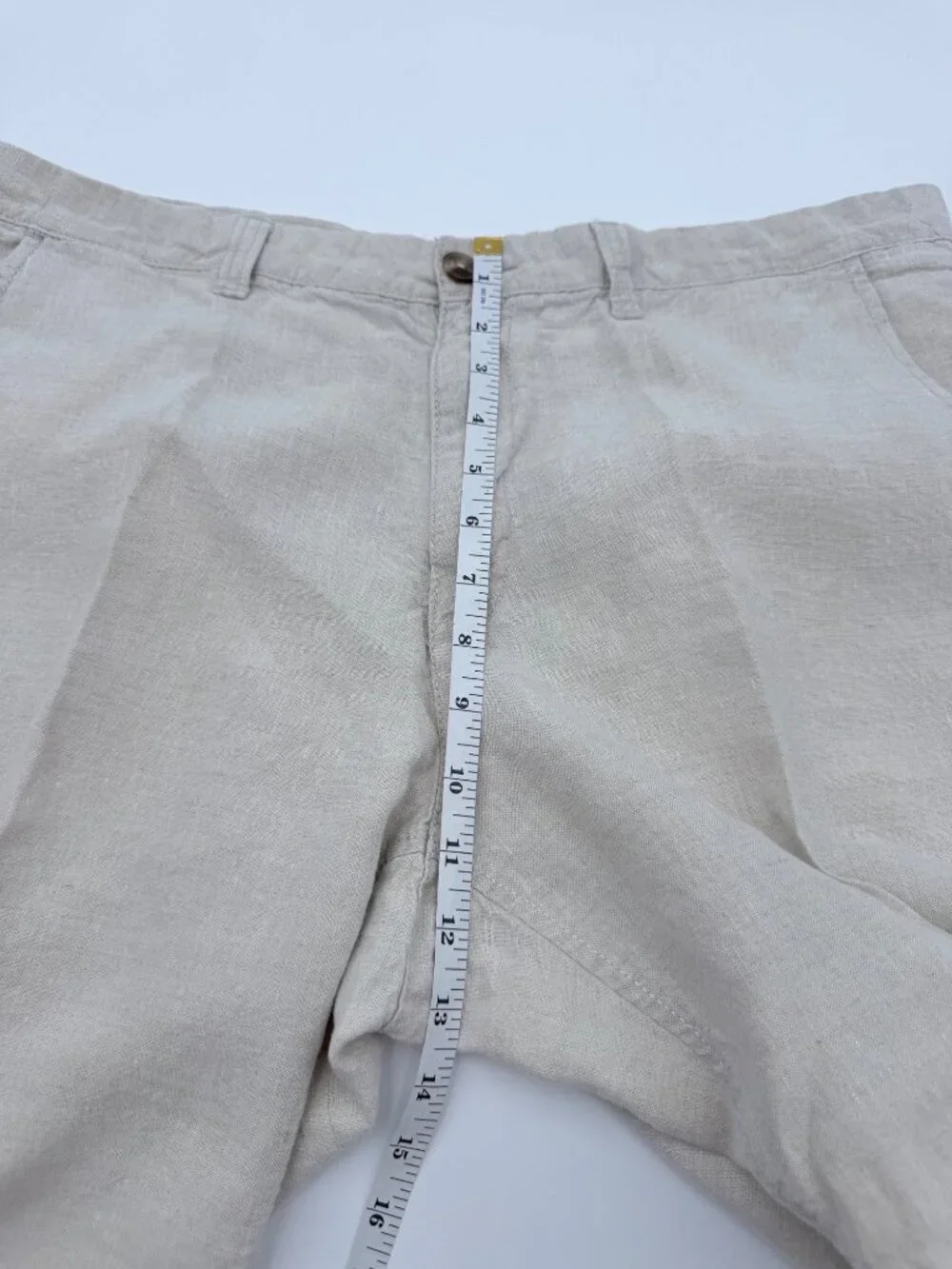 Old Navy Mens100% Linen Beige Pants Size 36x34 Lightweight Casual Wear